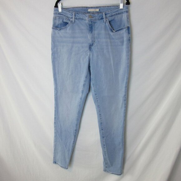 Levi's 721 Jeans High Rise Skinny Light Wash Blue Denim Plus Size Women's 33 - Picture 1 of 6